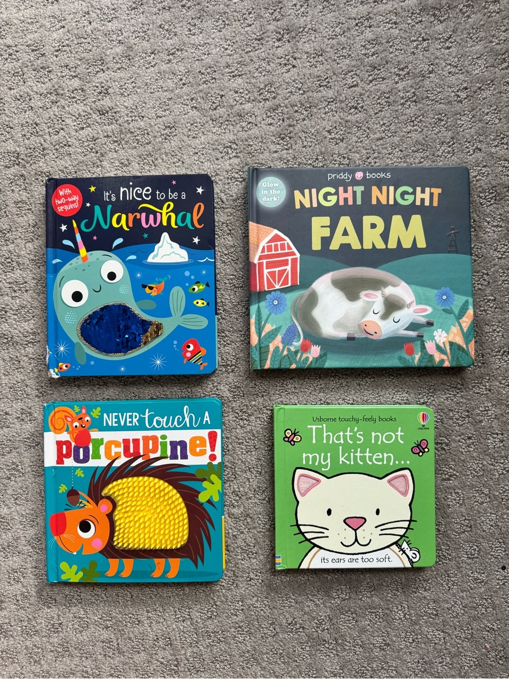 Kids board books (pack of four) touchy feely and flaps books for children